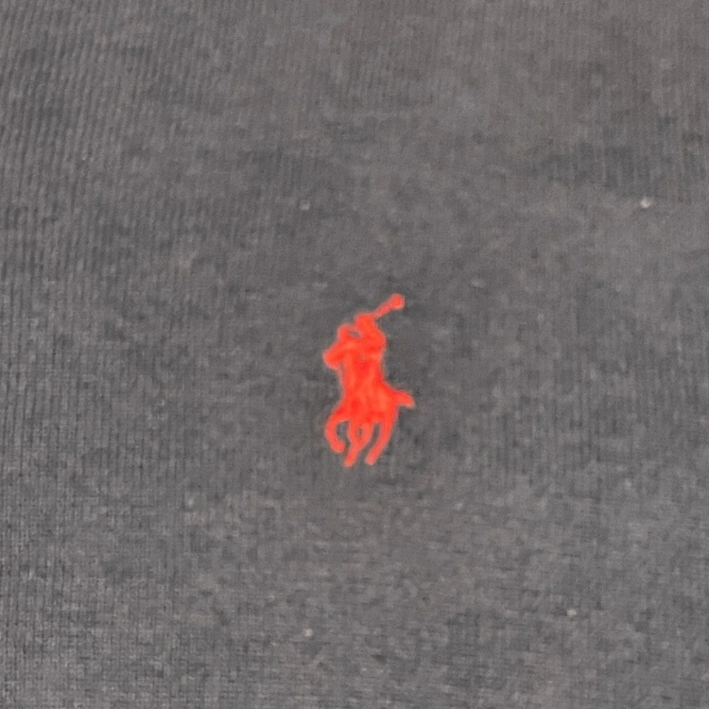 Polo Ralph Lauren XXL Pima Cotton V-Neck Sweater Men Navy Blue Red Logo Pony EUC